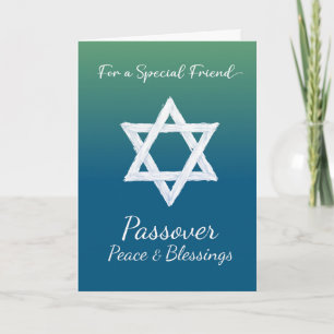 Vriend Pesach Vredes Zegeningen Davidster Kaart