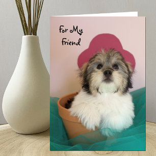 Vriend Puppy Verjaardag Kaart