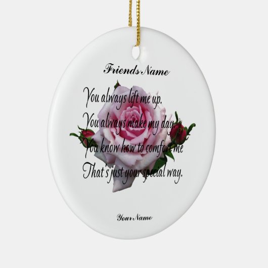 VRIEND QUOTE KERAMISCH ORNAMENT (Rechts)