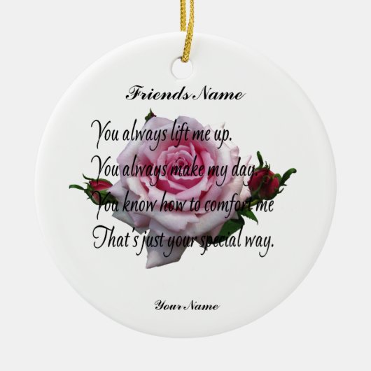 VRIEND QUOTE KERAMISCH ORNAMENT (Voorkant)