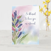 Vriend Religieuze Zegen Denken aan U Kaart (Gele Bloem)