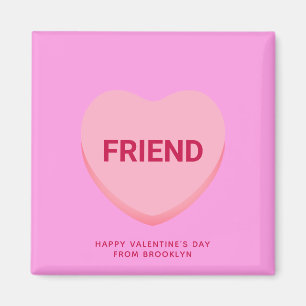 Vriend roze conversatie hart Valentijnsdag Magneet