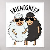 Vriend-schaap Grappige Schaap Pun Poster (Voorkant)