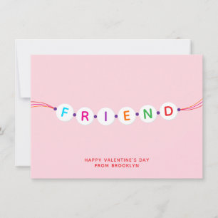 Vriend schattige vriendschapsarmband roze Valentij Kaart