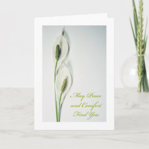 Vriend sympathie voor Peace Lily in Soft Tones Kaa Kaart