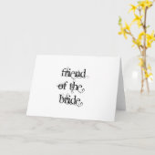 Vriend van de Bride Kaart (Gele Bloem)