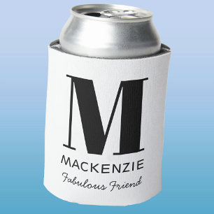 Vriend van de bruid Monogram Naam Blikjeskoeler