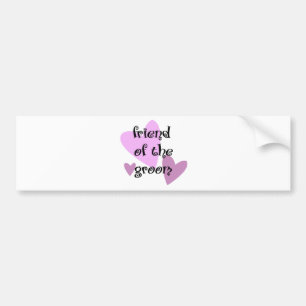 Vriend van de Groom Bumpersticker