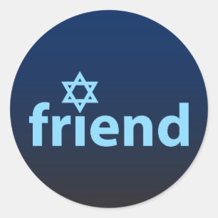 Vriend van Israël Ronde Sticker