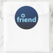Vriend van Israël Ronde Sticker (Tas)