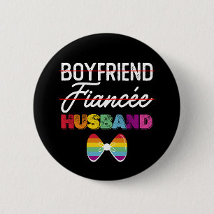 Vriend Verloofde Echtgenoot Homohuwelijk Huwelijk Ronde Button 5,7 Cm