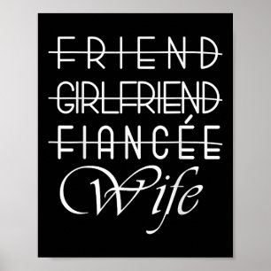 Vriend, Vriendin, verloofde, vrouw voor bruid Wedd Poster
