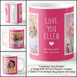 Vriend We Love You Foto's Modern Roze C58 & Wit Koffiemok