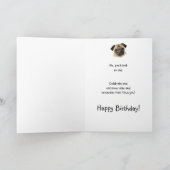 Vriend Zie niet Sad Birthday Pug Dog Kaart (Binnen)