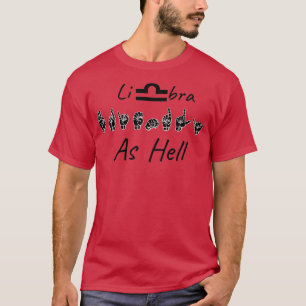 VRIENDELIJK ALS HELL LIBRA ASL Sign Language Desig T-shirt