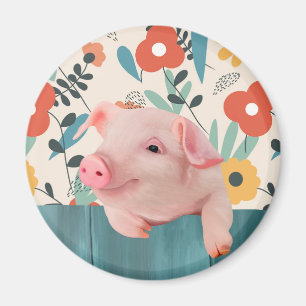 Vriendelijk Baby varken Schattig baby dier Magneet