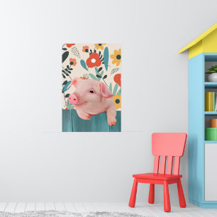 Vriendelijk Baby varken Schattig baby dier Poster