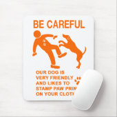 VRIENDELIJK GEEN GEVAARLIJKE (ZORGVULDIGE) SIGN MUISMAT (Met muis)