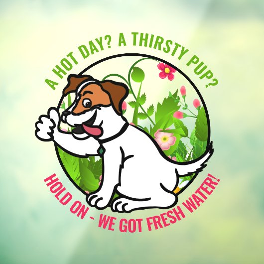 Vriendelijk Gezellige Warme Dag Fris Water Raam St Raamsticker (Vel 3)