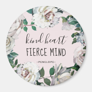 Vriendelijk hart Fierce Mind Waterverf Bloemenmagn Magneet