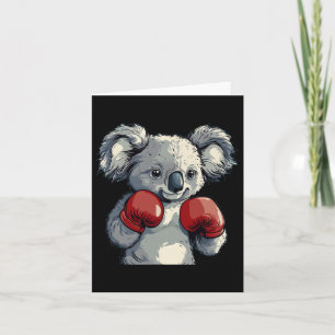 Vriendelijk uitziende Koala Beer met Funny Boxing  Kaart