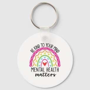 Vriendelijk voor je geest Leopard Rainbow Mental H Sleutelhanger