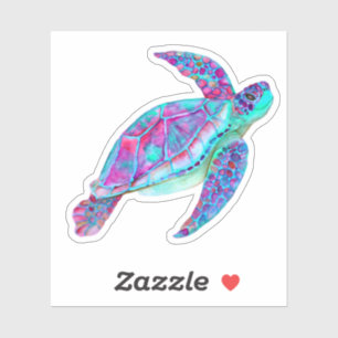 Vriendelijk Zee Turtle Honu Onder het Zee Sticker