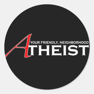 Vriendelijke Atheïst in de buurt Ronde Sticker