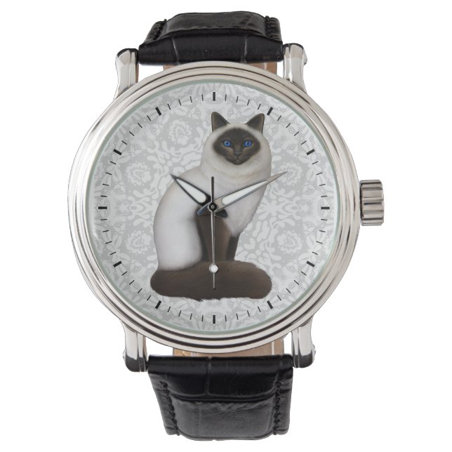 Vriendelijke Birman Kat Horloge (Voorkant)