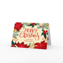Vriendelijke bloemige en hulst Kerstmis