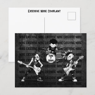 Vriendelijke buurman memo Overmatige ruis klacht Briefkaart