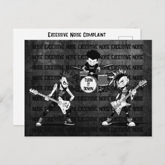 Vriendelijke buurman memo Overmatige ruis klacht Briefkaart (Voorkant / Achterkant)