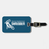 Vriendelijke buurt Shredder Mountainbiken Bagagelabel (Voorkant horizontaal)