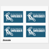 Vriendelijke buurt Shredder Mountainbiken Rechthoekige Sticker (Vel)