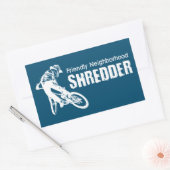Vriendelijke buurt Shredder Mountainbiken Rechthoekige Sticker (Envelop)