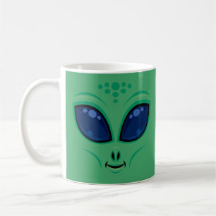 Vriendelijke Cartoon Alien Face Koffiemok
