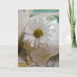 Vriendelijke Daisy Blessings - "Sweet Friend" Kaart