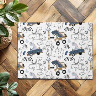 Vriendelijke Dinosaurussen in Auto's Patroon Deurmat