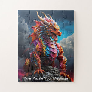 Vriendelijke draak voor kinderen legpuzzel