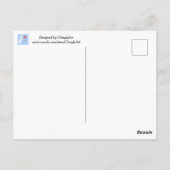 Vriendelijke geest die de Amerikaanse vlag met een Briefkaart (Achterkant)