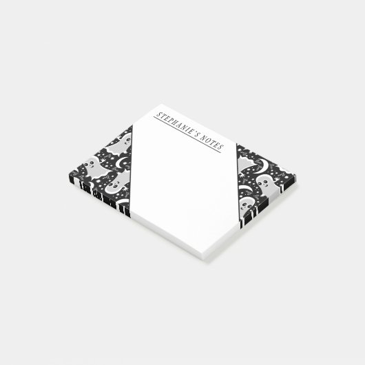 Vriendelijke geest zegt Boo Post-it® Notes (Schuin)