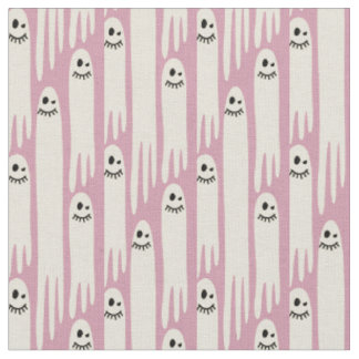 Vriendelijke geesten op room en roze – Halloween-p Stof