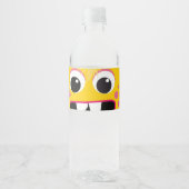 Vriendelijke Gele Monster Waterfles Labels Waterfles Etiket (Voorkant)