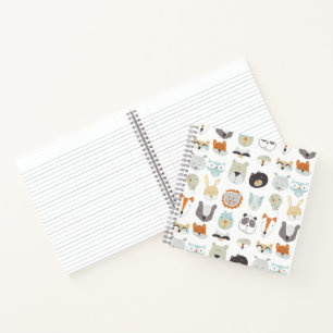 Vriendelijke gezichten Portretten voor dieren Notitieboek