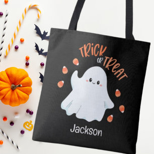 Vriendelijke Ghost Halloween Trick or treat Canvas Draagtas