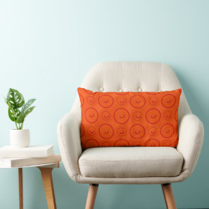 Vriendelijke glimlach Tangerine Kussen