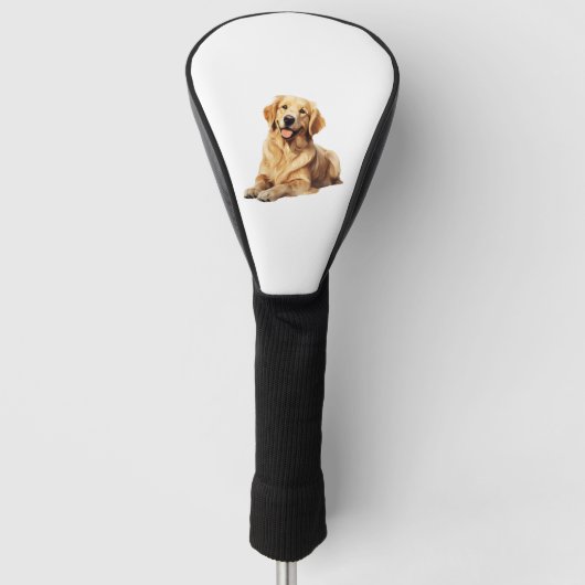 Vriendelijke Golden Retriever Smile - Trouwe Hond  Golfheadcover (Voorkant)