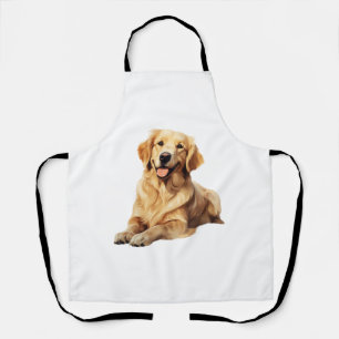 Vriendelijke Golden Retriever Smile - Trouwe Hond  Schort