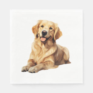 Vriendelijke Golden Retriever Smile - Trouwe Hond Servet
