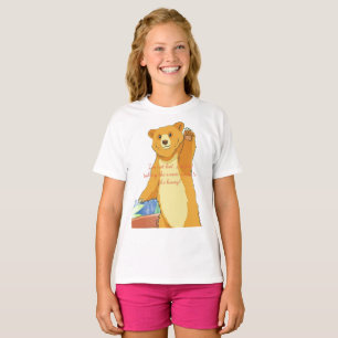 Vriendelijke golvende beer Cartoon – Levendig Jung T-shirt